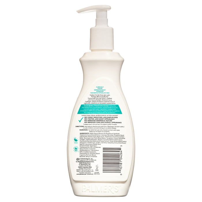 palmers firming body lotion 400ml tones firms hydrates skin smooth soft healthy body care lotion