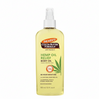 palmers hemp oil calming relief body oil 150ml hydrate soothe dry skin soft smooth comfort body care oil