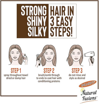 palmers natural fusions mallow root leave in conditioner 250ml detangle shine smooth soft frizz free hair spray