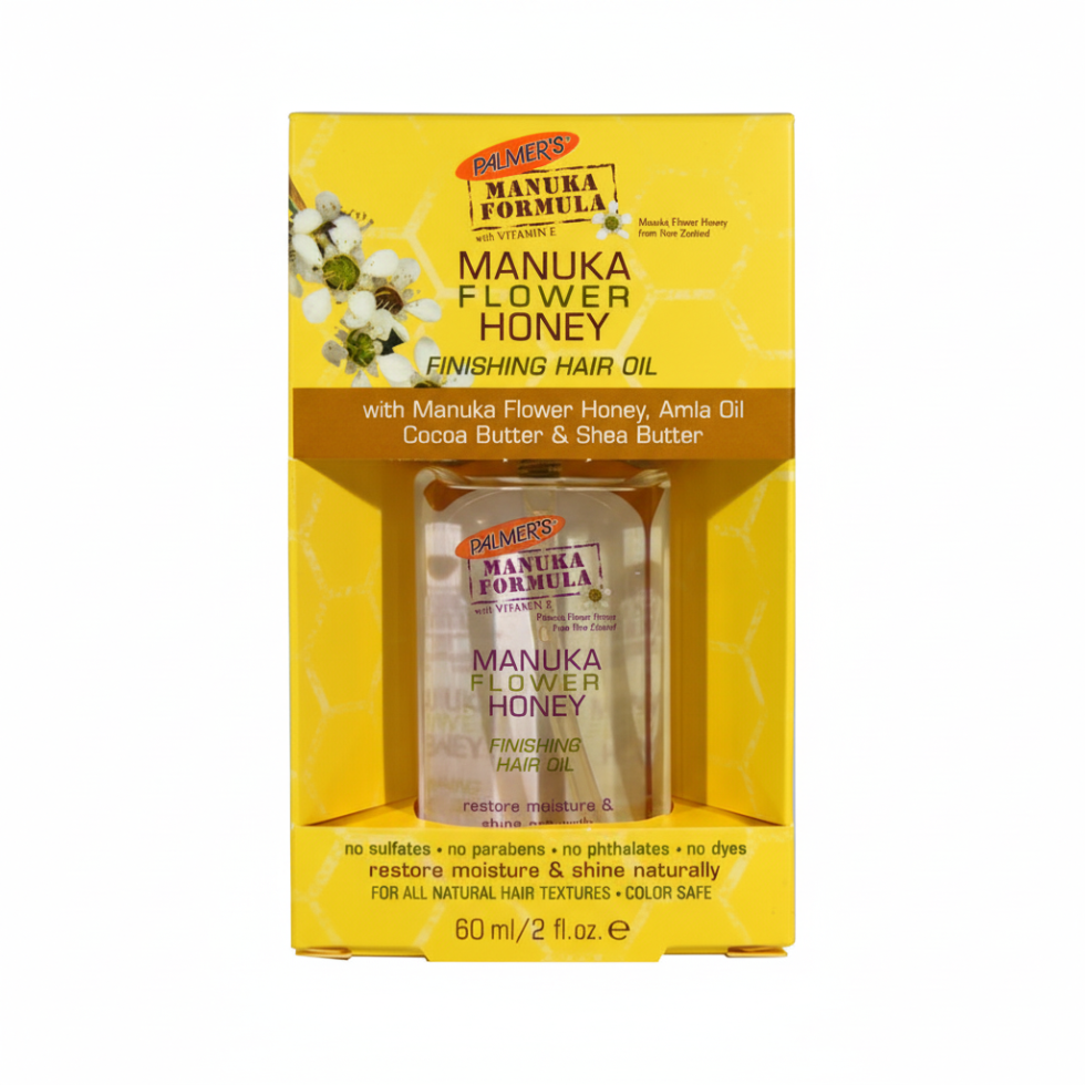 palmers manuka flower honey finishing hair oil 60ml shine softness frizz control smooth healthy hair