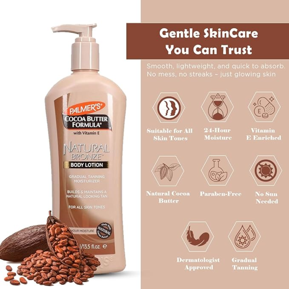palmers natural bronze body lotion 400ml gradual tanning moisturizer sun kissed glow smooth skin