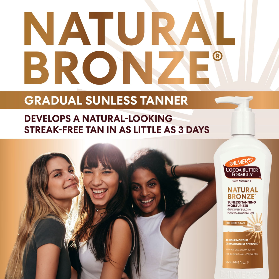 palmers natural bronze body and face lotion 250ml gradual self tanner natural glowing skin