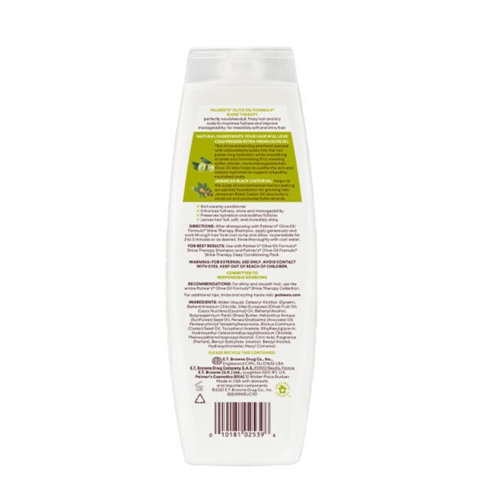 palmers olive oil formula shine therapy conditioner 400ml smooth shiny frizz control hydrated soft hair conditioner