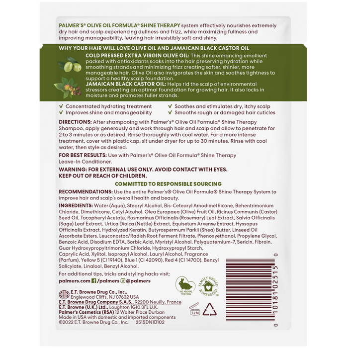 Palmers Olive Oil Deep Conditioning Pack 60g | Intense Hydration & Frizz Control