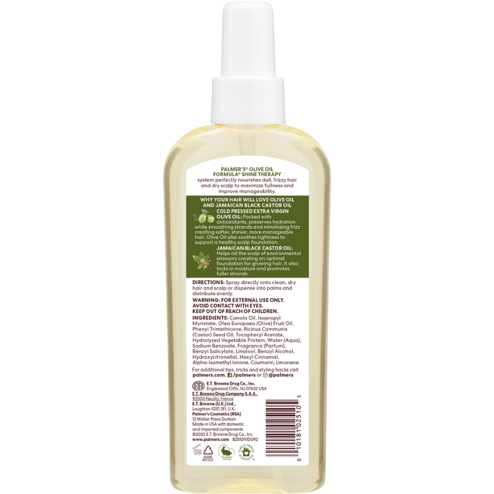 palmers olive oil conditioning hair and scalp oil shine therapy spray 150ml castor oil nourish scalp shine smooth hair care
