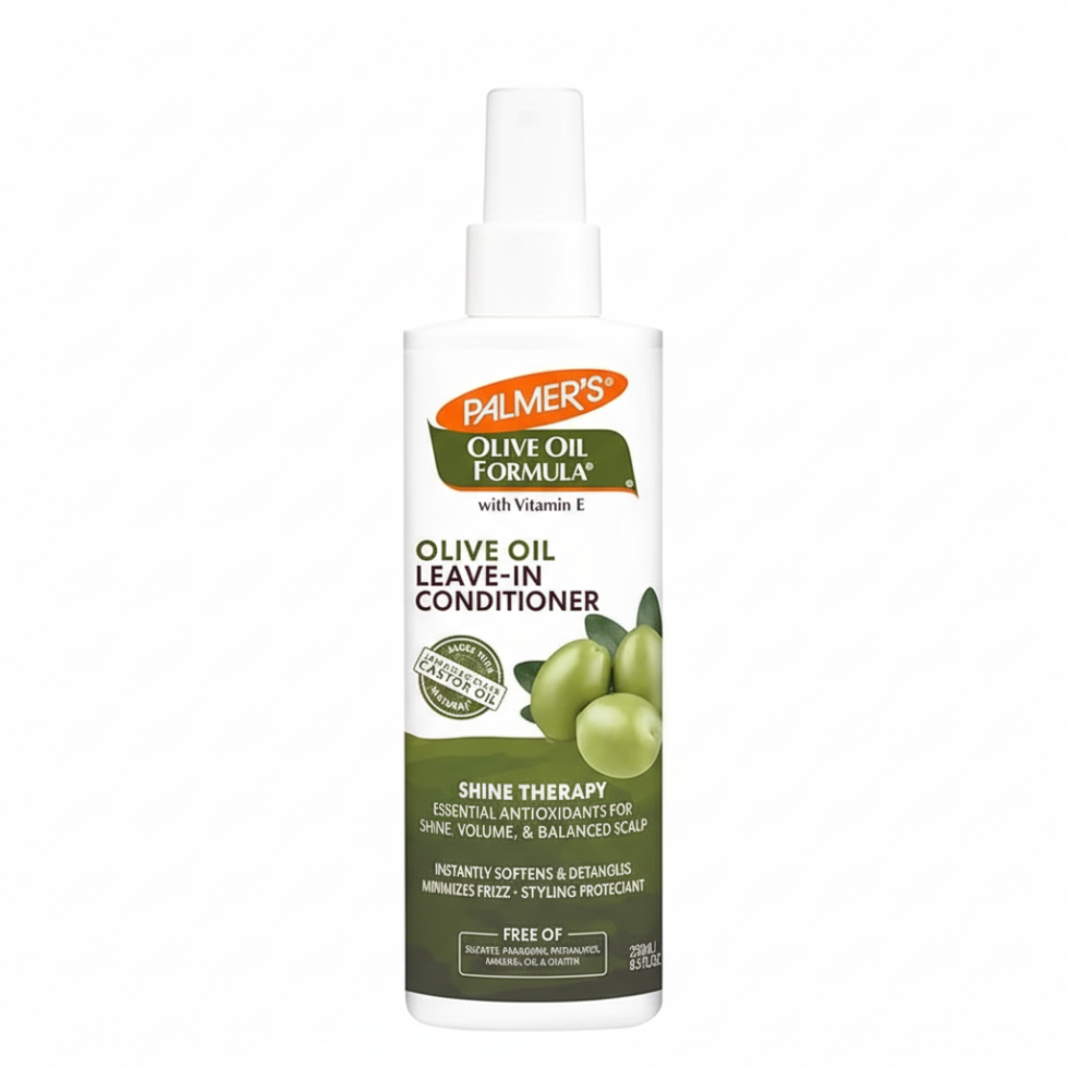 palmers olive oil leave in conditioner shine therapy spray 250ml frizz control smooth shiny soft manageable hair