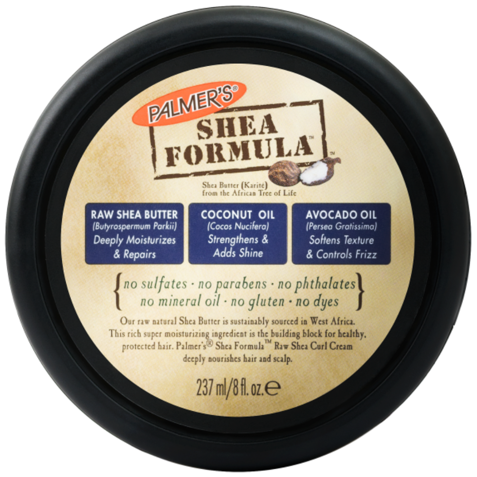 palmers raw shea curl cream 237ml define elongate nourish natural curls frizz control soft shiny hair
