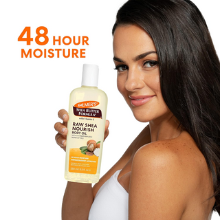 palmers raw shea nourish body oil 250ml vitamin infused hydrating smooth glowing skin oil