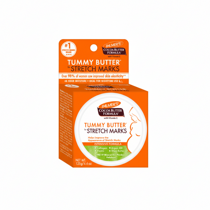 palmers tummy butter 125g stretch marks care improves skin elasticity smooth hydrated skin
