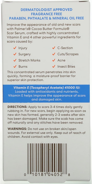 palmers vitamin e scar serum 30ml surgery burns stretch marks skin repair care serum
