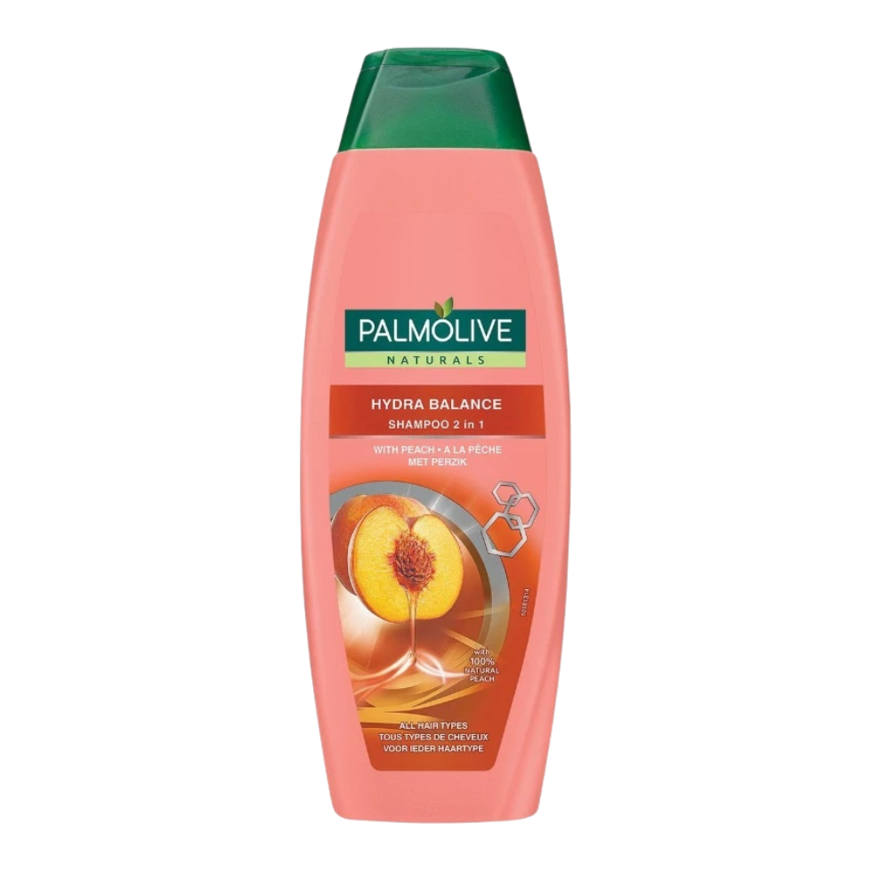 Palmolive 2 in 1 hydra balance peach shampoo 350ml moisture care hair cleanser for soft smooth and fresh hair