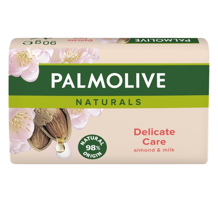 Palmolive delicate care almond and milk soap 4x90g soft moisturizing bar soap for smooth and nourished skin daily use