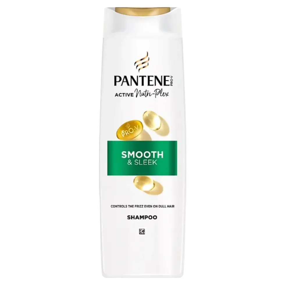 pantene smooth and sleek shampoo 325ml frizz control silky smooth hair care shampoo