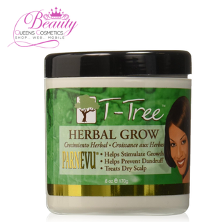 Parnevu T-Tree Herbal Grow 6oz- Stimulates Hair Growth & Soothes Dry, Itchy Scalp