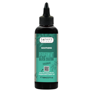 peppermint black castor oil 100ml hair growth scalp treatment cooling strengthening hair oil