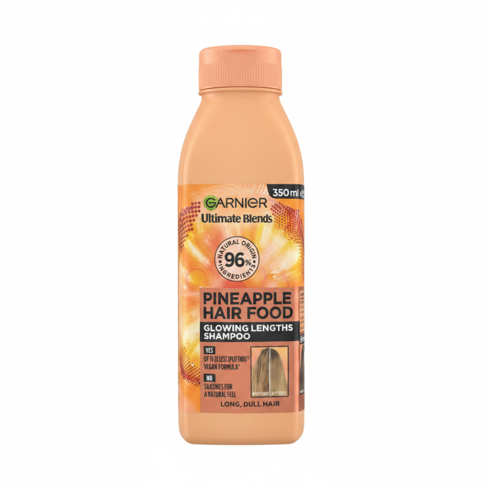 pineapple amla hair food shampoo 350ml for clean hydrated smooth frizz free soft shiny healthy hair