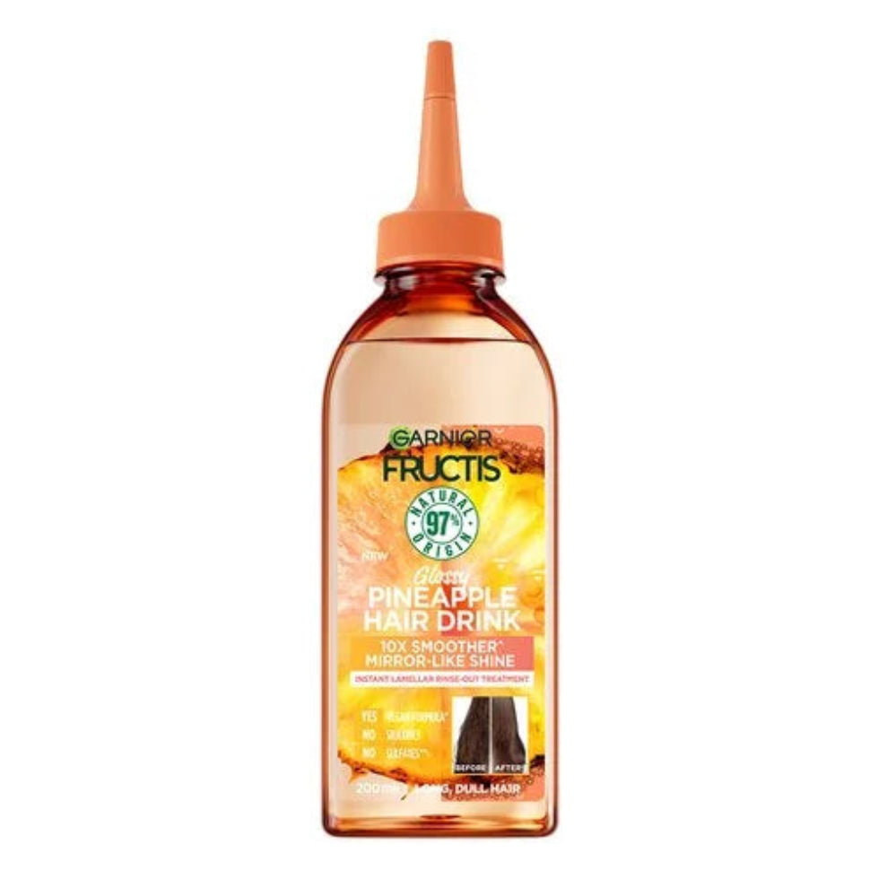 pineapple hair drink frizzy hair treatment 200ml for smooth shiny frizz free soft lightweight glossy hair