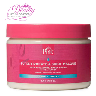 Pink Super Hydrate & Shine Masque 11.5oz | Intense Conditioning & Nourishment for Hair