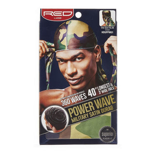 power wave military satin durag hduppm0 green wave training hair protection durag for frizz control and secure styling cap