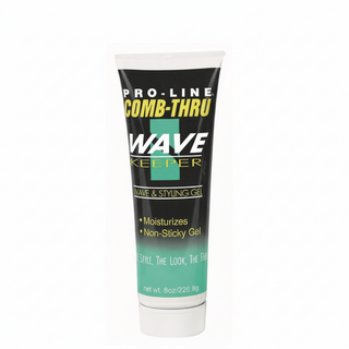 pro line comb thru wave keeper gel 226g strong hold wave definition styling gel non flaking smooth hair control product