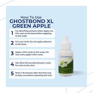 Ghostbond XL Apple 1.3oz | Full Head Wig Glue for Poly & Lace | Strongest Hold