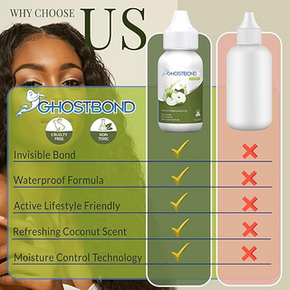 Ghostbond XL Apple 1.3oz | Full Head Wig Glue for Poly & Lace | Strongest Hold
