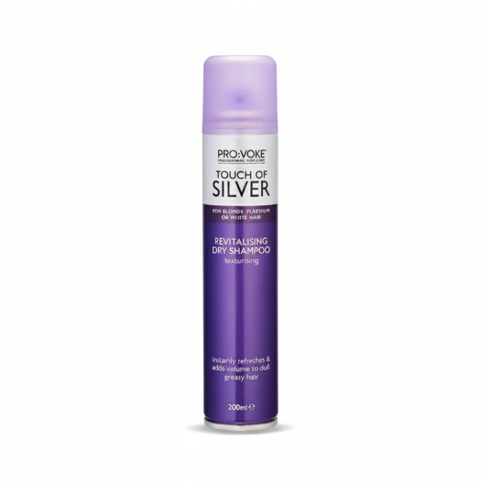 provoke touch of silver dry shampoo 200ml refresh tone blonde white grey hair
