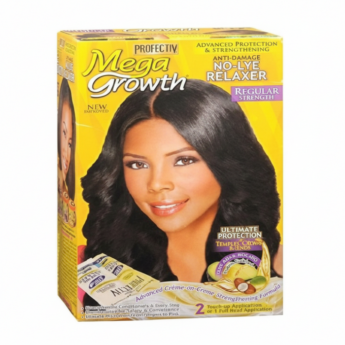 Mega Growth No-Lye Relaxer Regular | 2 Touch-Ups Anti-Damage Formula