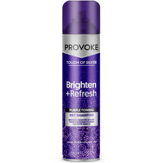 provoke purple toning dry shampoo 200ml for refreshing hair oil control and anti brass effect