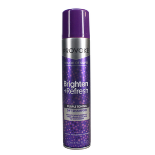 Purple dry shampoo for refreshing blonde and silver hair absorbing oil and reducing brassiness with volume boost