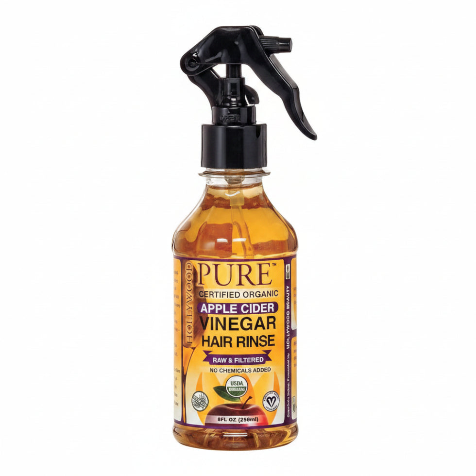 pure certified organic apple cider vinegar hair rinse 236ml scalp cleansing shine enhancing hair care rinse for healthy hair and scalp