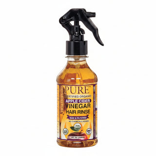 pure certified organic apple cider vinegar hair rinse 236ml scalp cleansing shine enhancing hair care rinse for healthy hair and scalp