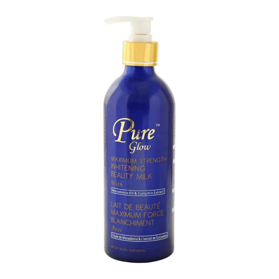 pure glow whitening beauty milk 500ml brightening even tone care hydrating body lotion smooth radiant skin milk