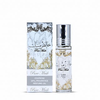 Pure Musk Perfume Oil 10ml by Ard Al Zaafaran soft white musk clean long-lasting fragrance
