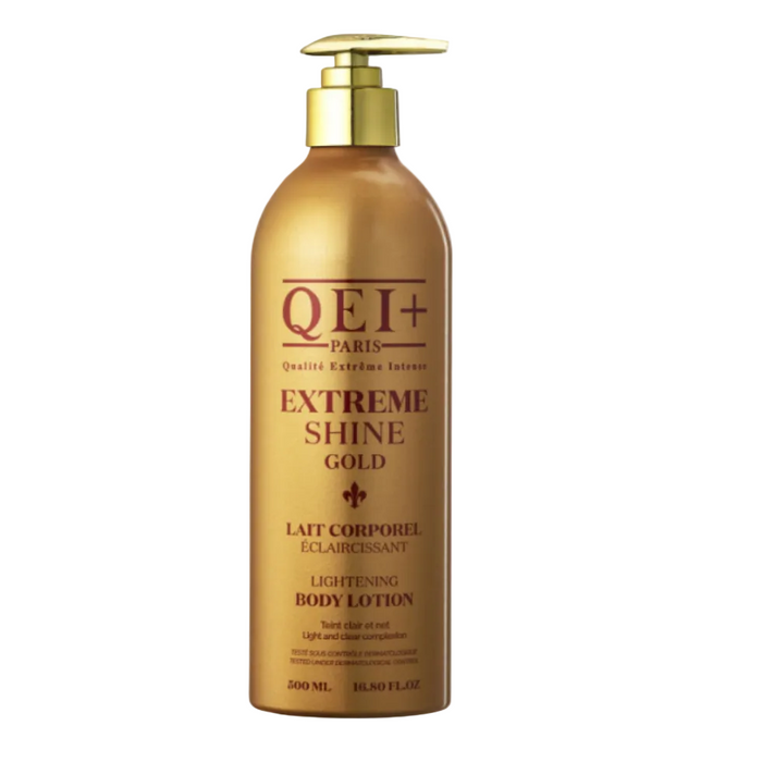 qei extreme shine gold lotion 500ml brightening body care gold glow lotion hydration smooth radiant skin care