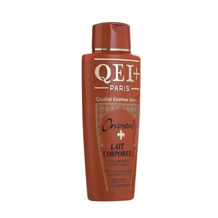 qei paris oriental body milk 500ml argan oil hydrating toning care skin lotion glow even tone skincare milk