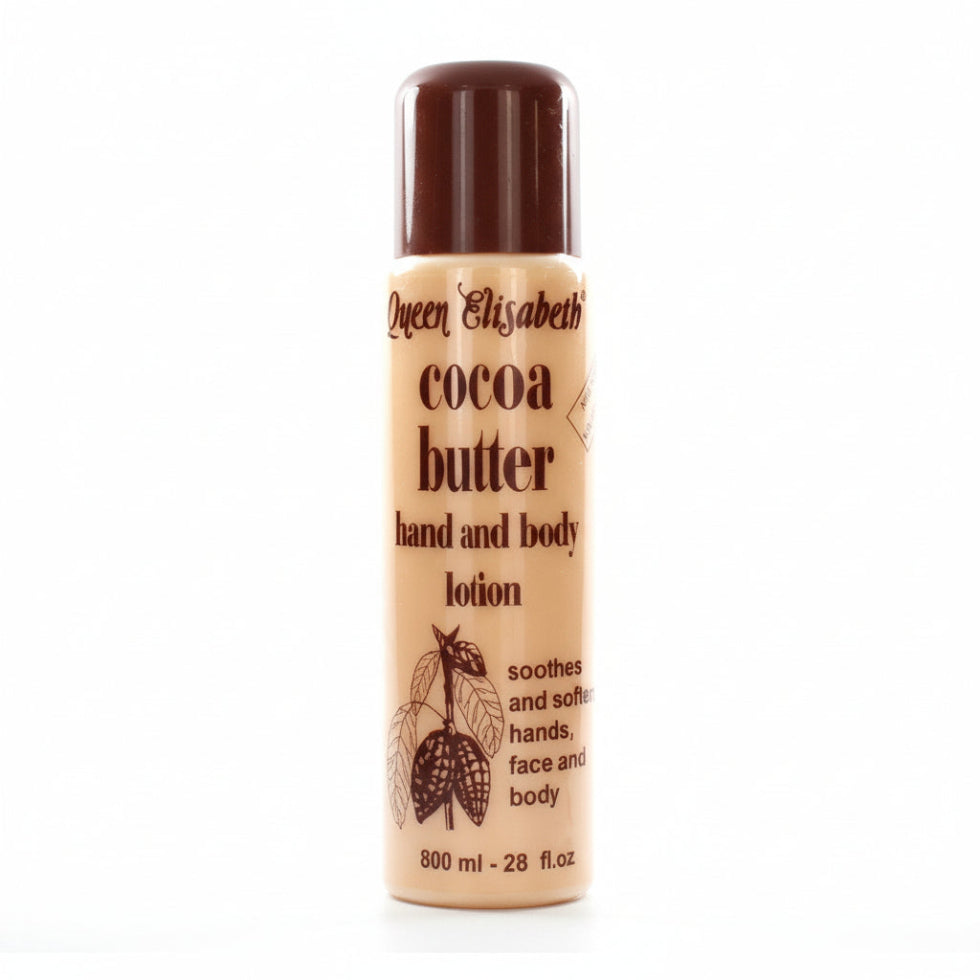 Queen Elisabeth cocoa butter lotion 800ml for hydrating body and hand moisturizing care