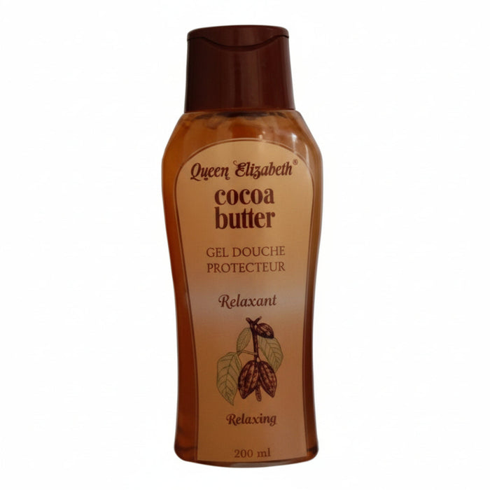 Queen Elisabeth cocoa butter shower gel for moisturizing relaxing body wash skin care