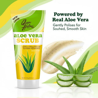 Queen Helene aloe vera facial scrub 6oz soothing hydrating exfoliator for smooth fresh and glowing skin