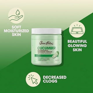 Queen Helene cucumber massage cream 15oz cooling hydration skin cream for soft refreshed and smooth skin care