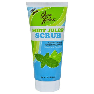 Queen Helene mint julep facial scrub 6oz pack of 3 deep clean exfoliator for fresh clear and smooth skin