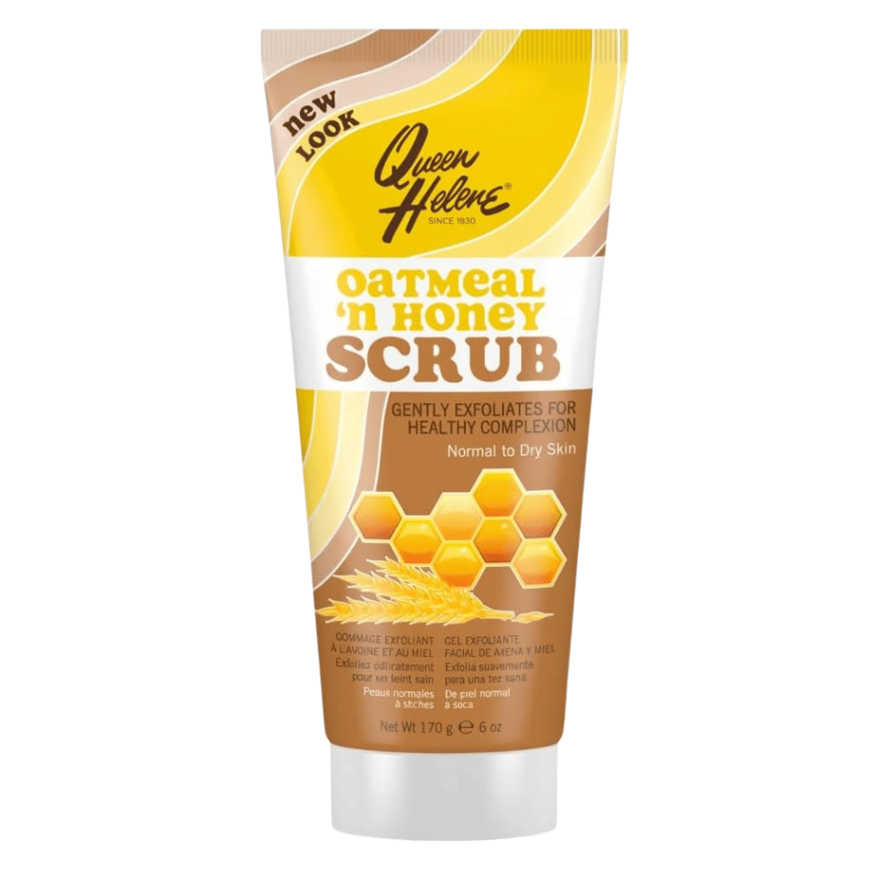 Queen Helene oatmeal & honey facial scrub 6oz gentle exfoliating face care for soft smooth and nourished skin