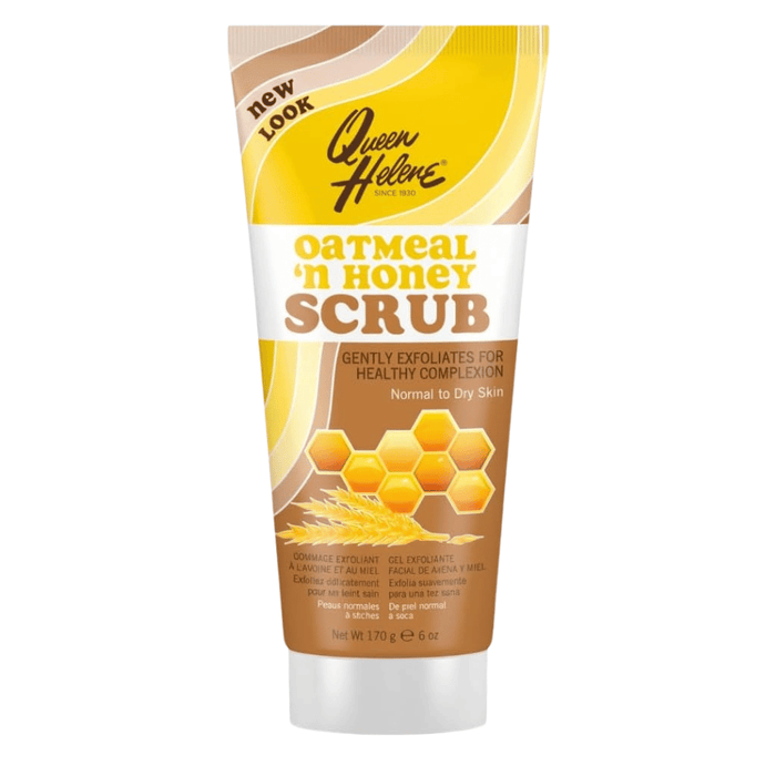 Queen Helene oatmeal & honey facial scrub 6oz gentle exfoliating face care for soft smooth and nourished skin