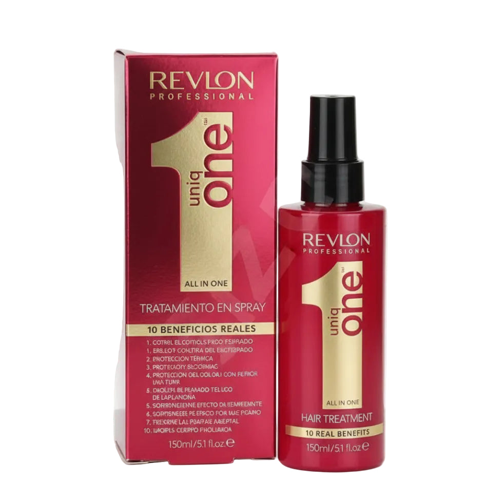 revlon uniq one all in one hair treatment repairs hydrates protects frizz control shine smooth hair