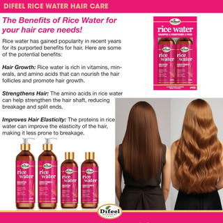 Difeel Rice Water Conditioner 12oz | Strengthen & Reduce Breakage