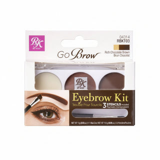 RK by Kiss Go Brow eyebrow kit rich chocolate brown for defined natural looking brows