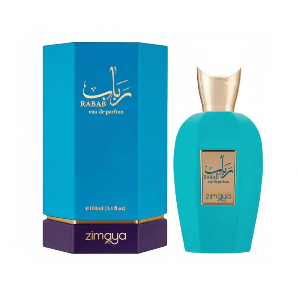 Rabab Blue by Zimaya eau de parfum 100ml fruity floral woody unisex perfume with fresh elegant and warm notes