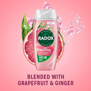 radox feel uplifted shower gel grapefruit ginger body wash refreshing cleanse 225ml