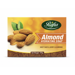 Rafia almond soap for skin nourishment hydration softening and daily gentle cleansing