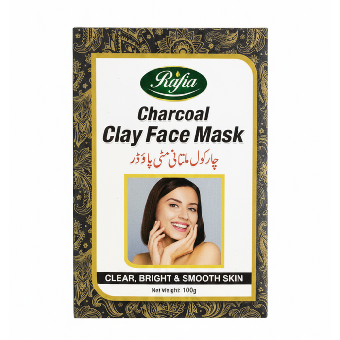 Charcoal clay face mask for deep detox acne control and oil control for clear smooth refreshed skin
